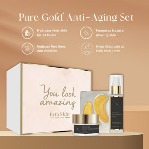 Set de regalo - Set de cuidado de la piel antiarrugas de oro de 24 quilates