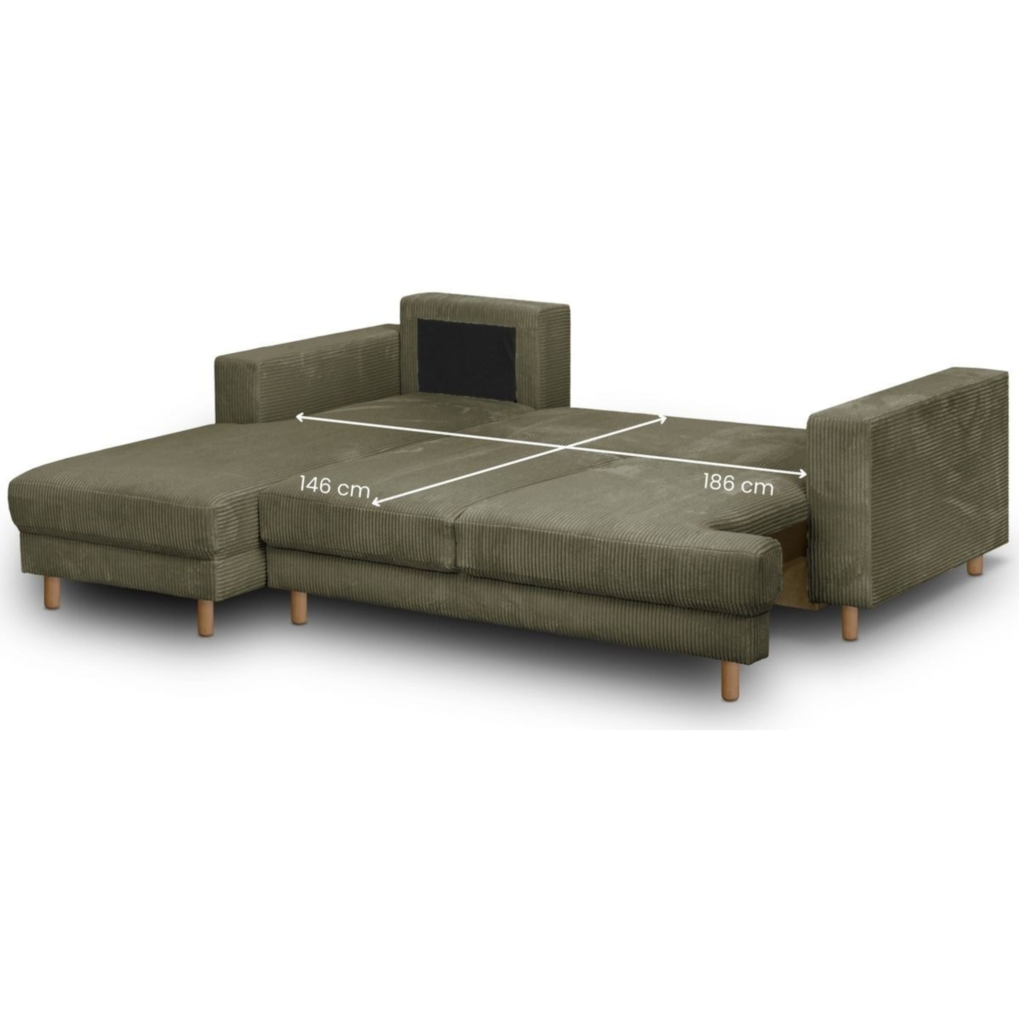 Canapé d'angle à gauche convertible 4 places - MARCEAU