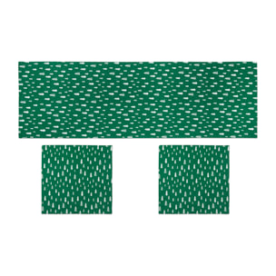 Set runner con 2 tovaglioli Excelsa – Green Winter, Cotone verde
