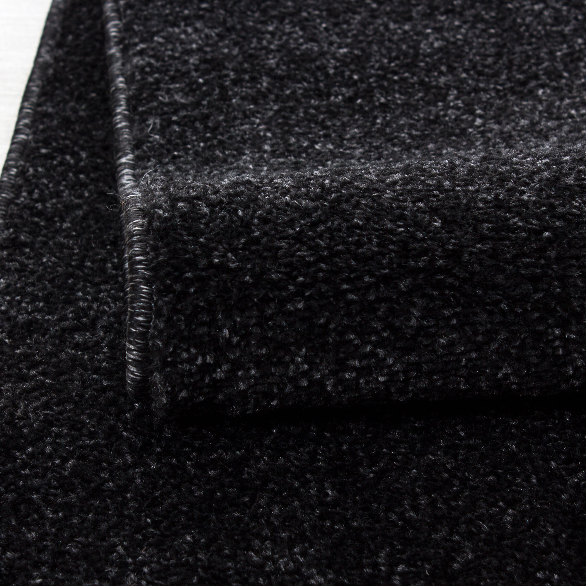 CALIFORNIE - Tapis rond uni à poils courts Anthracite