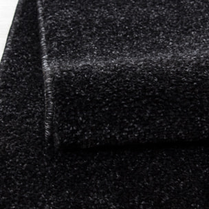 CALIFORNIE - Tapis rond uni à poils courts Anthracite