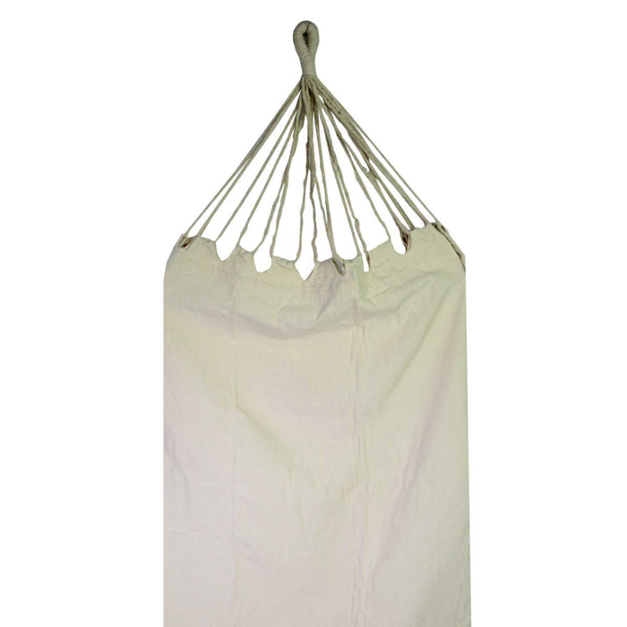 Amaca in tessuto beige con sacca cm200x100