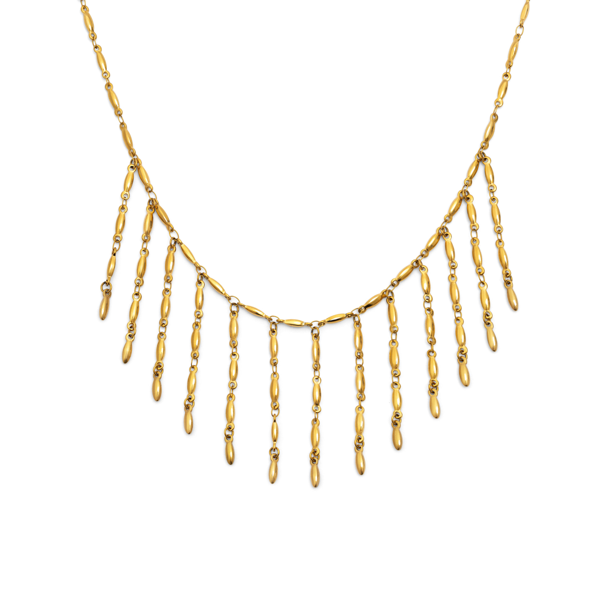 Collar Zafira Acero Baño Oro