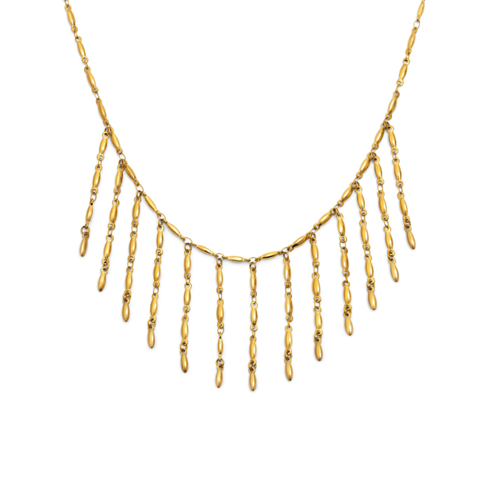 Collar Zafira Acero Baño Oro