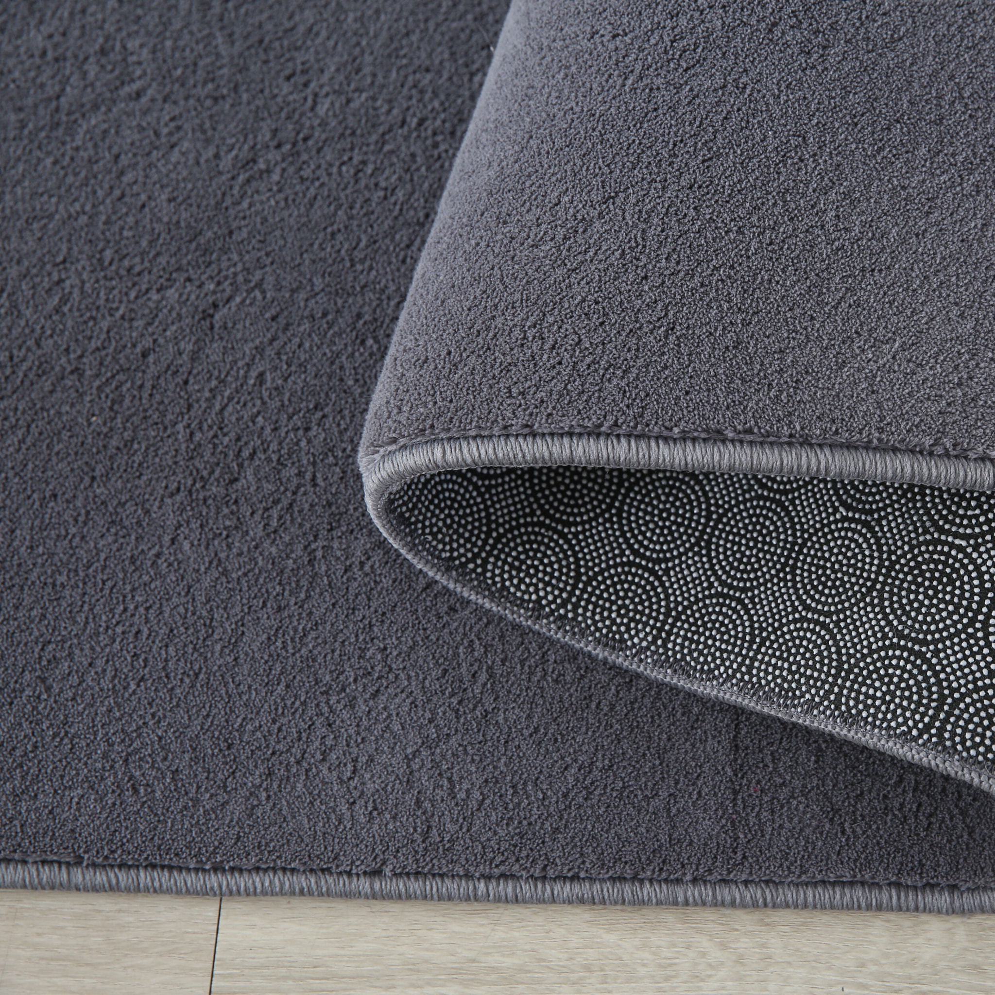 MOSCOU - Tapis rond uni Gris