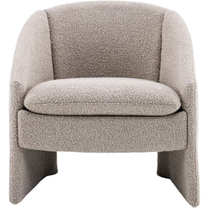 fauteuil arrondi en tissu bouclé - AMI