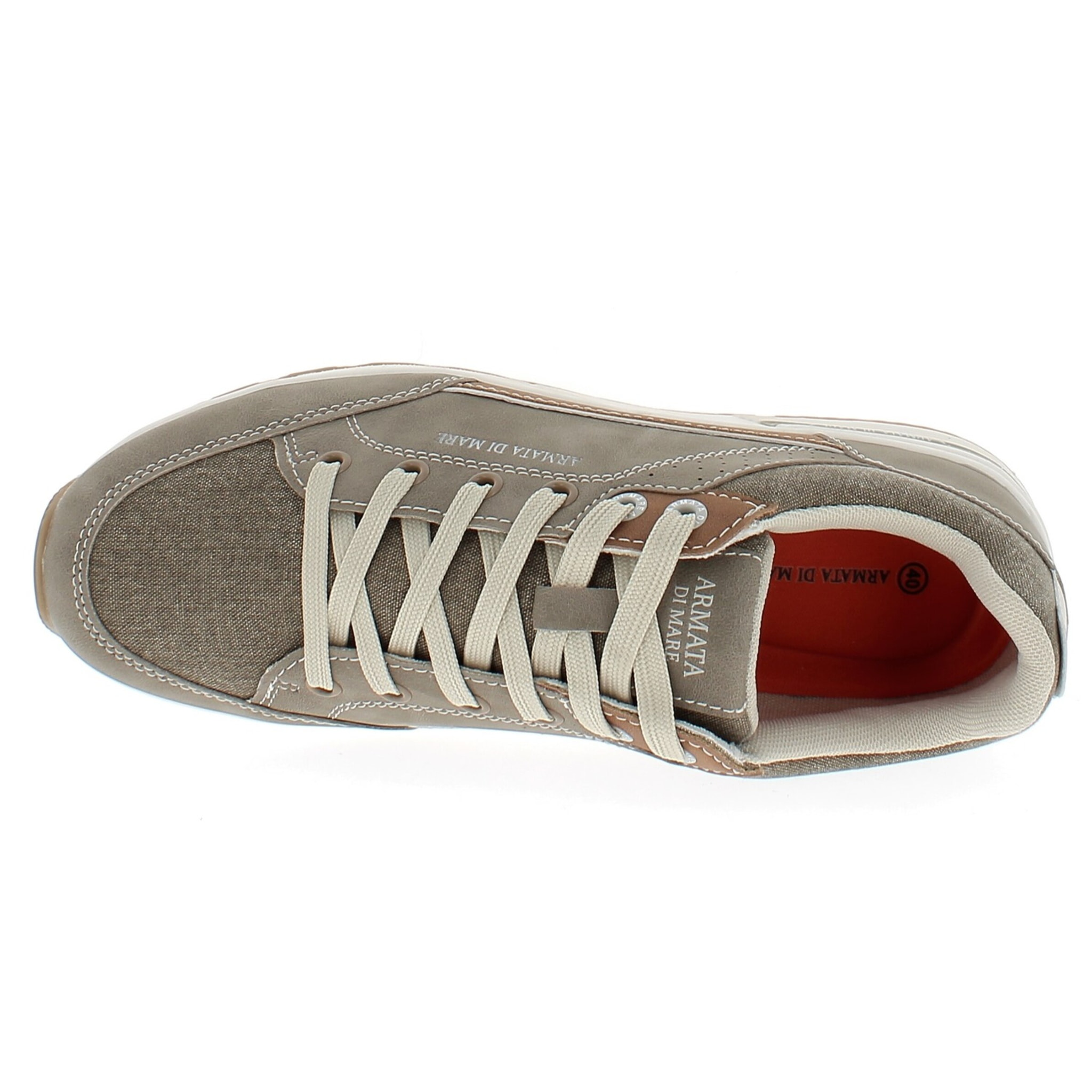 Armata di Mare Scarpe Uomo Sneakers Casual Stringate con Soletta Rimovibile in Memory Foam AMU 1L915 Taupe