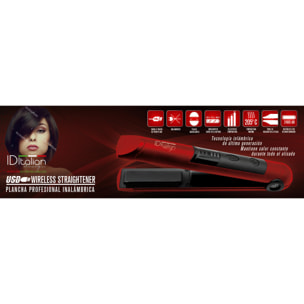 WIRELESS USB RECHARGEABLE HAIR STRAIGHTENER