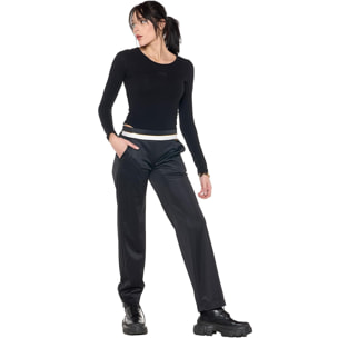 Pantalón deportivo palazzo de invierno para mujer "Authentic Gold"
