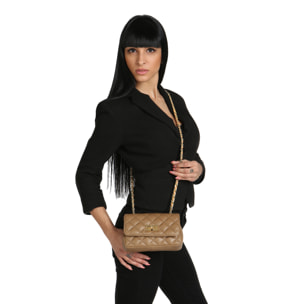Chicca Borse Borsetta Clutch Beige