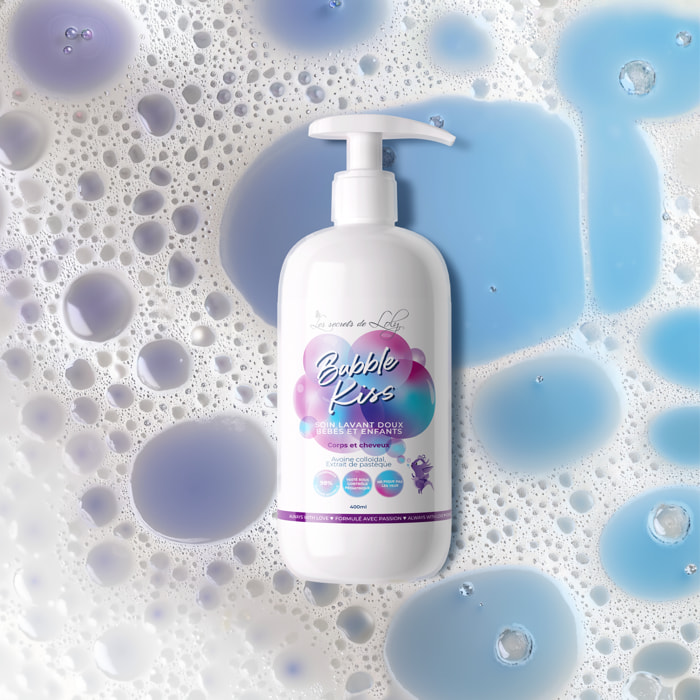 Bubble Kiss - Soin Lavant Doux Bébés et Enfants - Corps et Cheveux 400ml