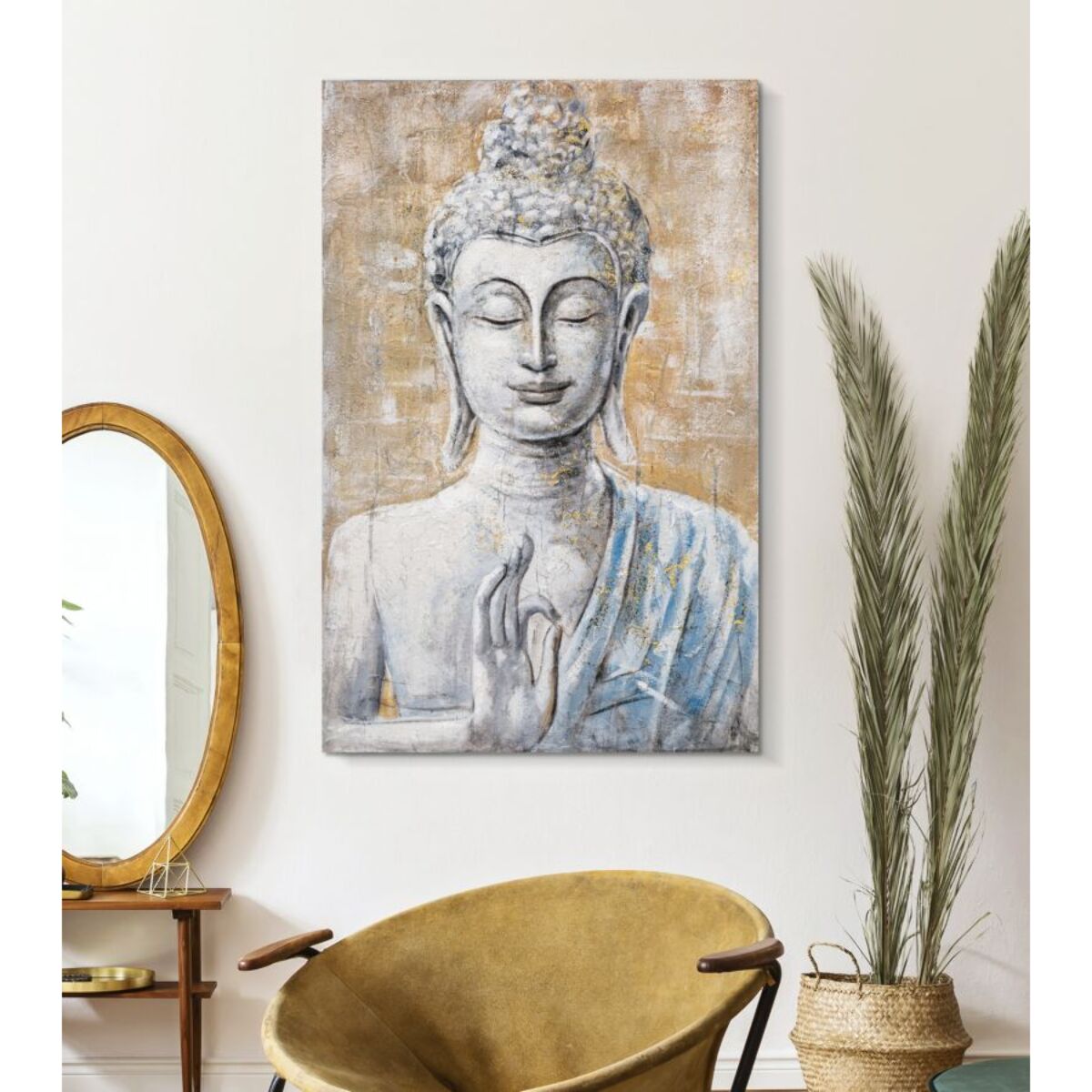 DIPINTO SU TELA BUDDHA LIGHT -B- CM 80X3X120