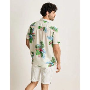 Camisa Manga Corta Beige - Cattaneo