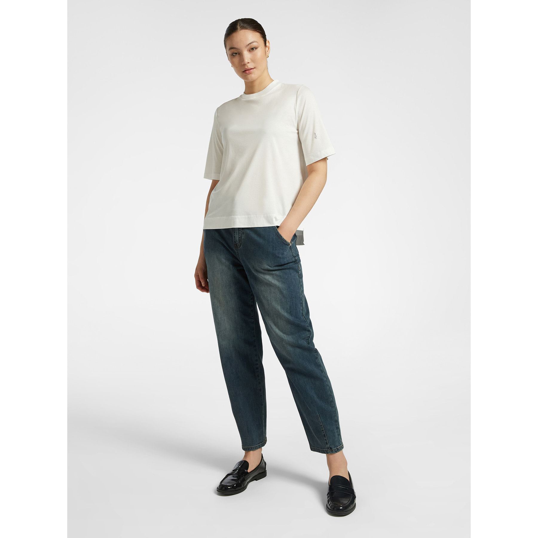 Elena Mirò - Camiseta con libélula - Blanco