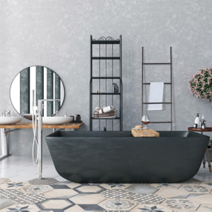 Toallero Escalera 6 Niveles Acero Negro