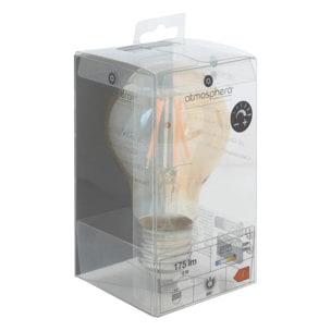 Ampoule LED "Dimm" - verre et métal - ambré - E27