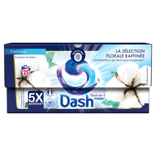 4x25 Pods Tout-en-1 Fleur De Coton, Lessive en Capsules Dash