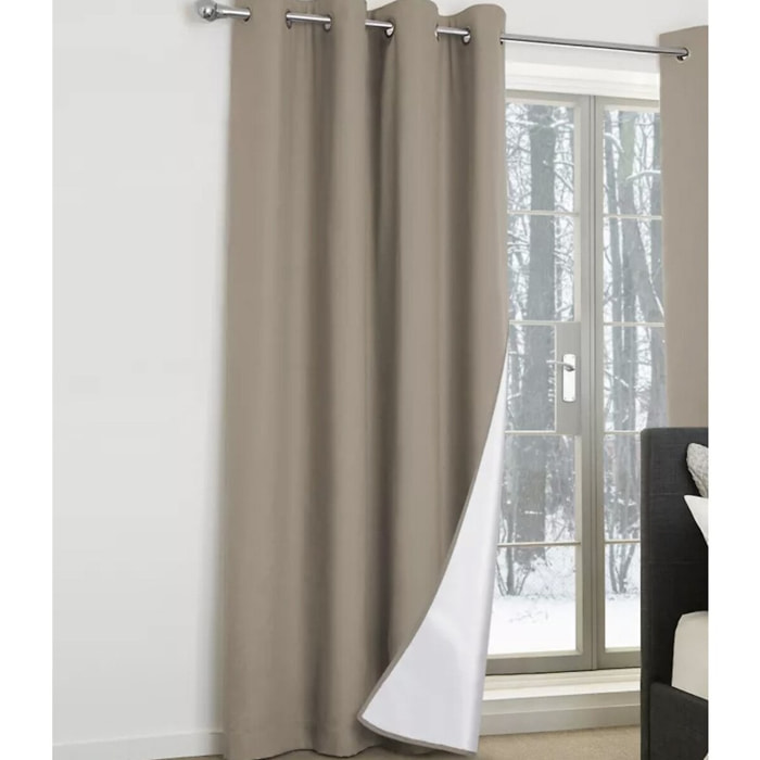 Rideau polyester isolant lin