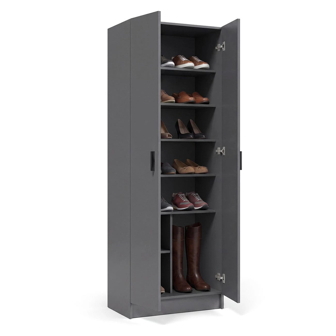 Armario de 2 puertas en gris grafito 60x180 cm Multi Useful Gris Grafito