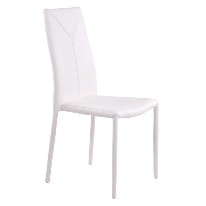 Tomasucci Lot de 4 Chaises SALLY WHITE Blanches