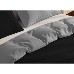 Copripiumino Bicolor Double Face Matrimoniale 100% Cotone Made in Italy