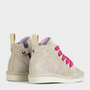 POLACCHINO P01 RAGAZZO IN SUEDE NEBBIA-FUCSIA