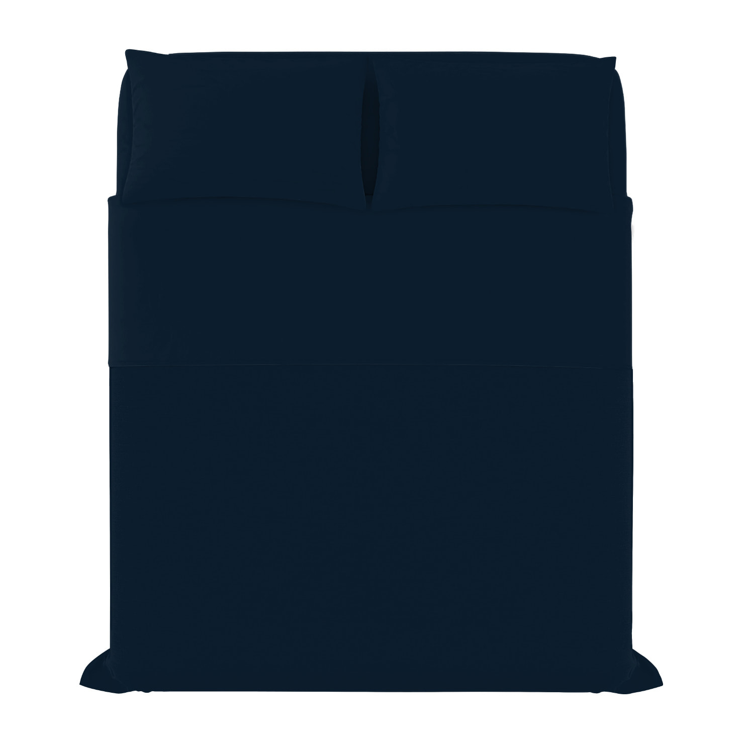 COMPLETO LETTO MAX COLOR, 100% Cotone, Made in Italy - BLU SCURO
