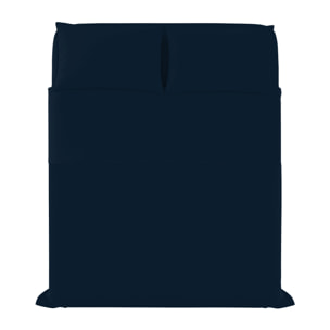 COMPLETO LETTO MAX COLOR, 100% Cotone, Made in Italy - BLU SCURO