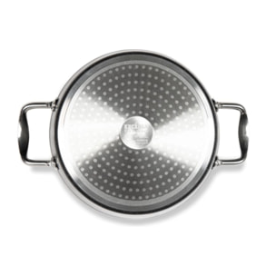 Casseruola con coperchio 24 cm Excelsa – Five Stars, Alluminio antiaderente Nero