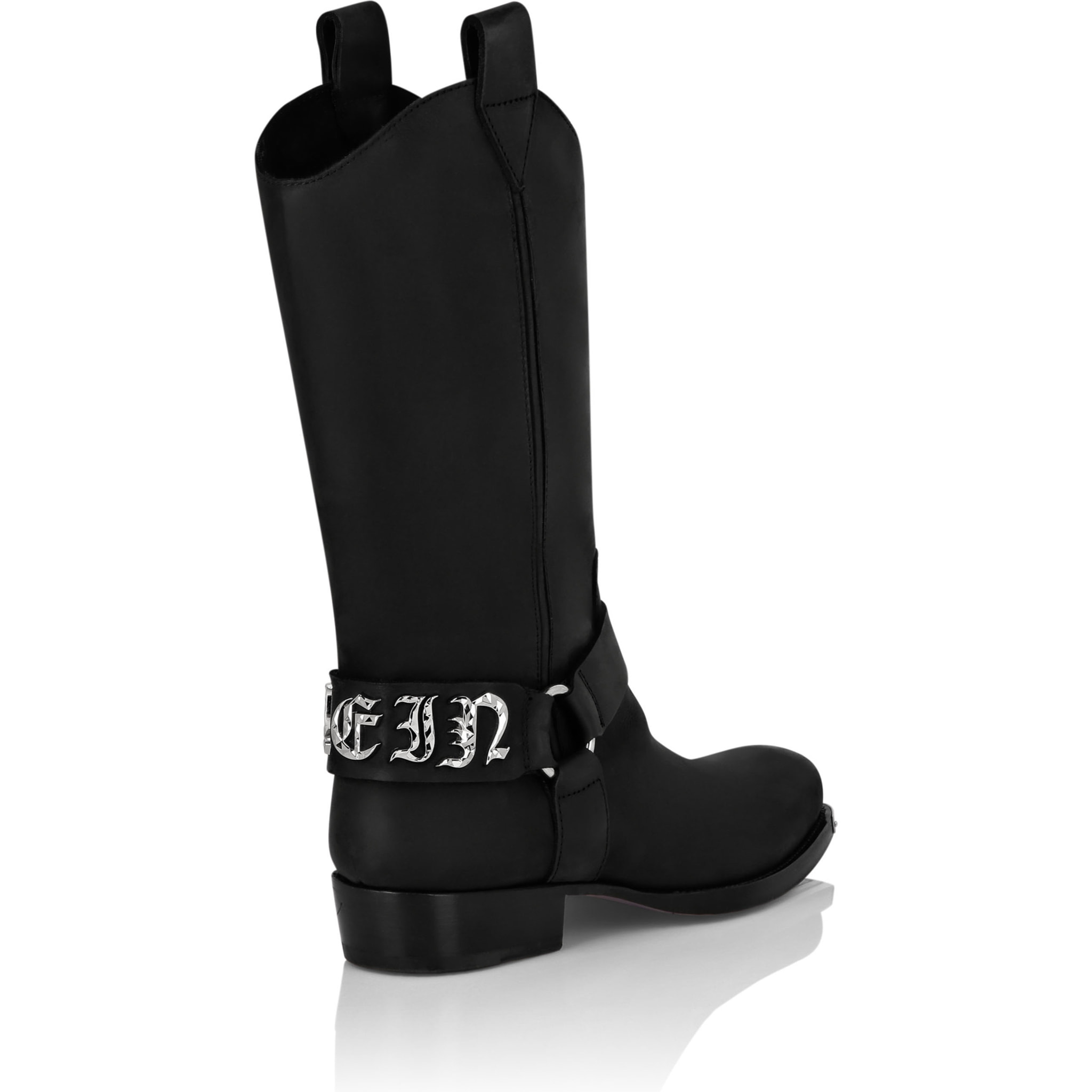 PHILIPP PLEIN Boots Flat High GOTHIC PLEIN