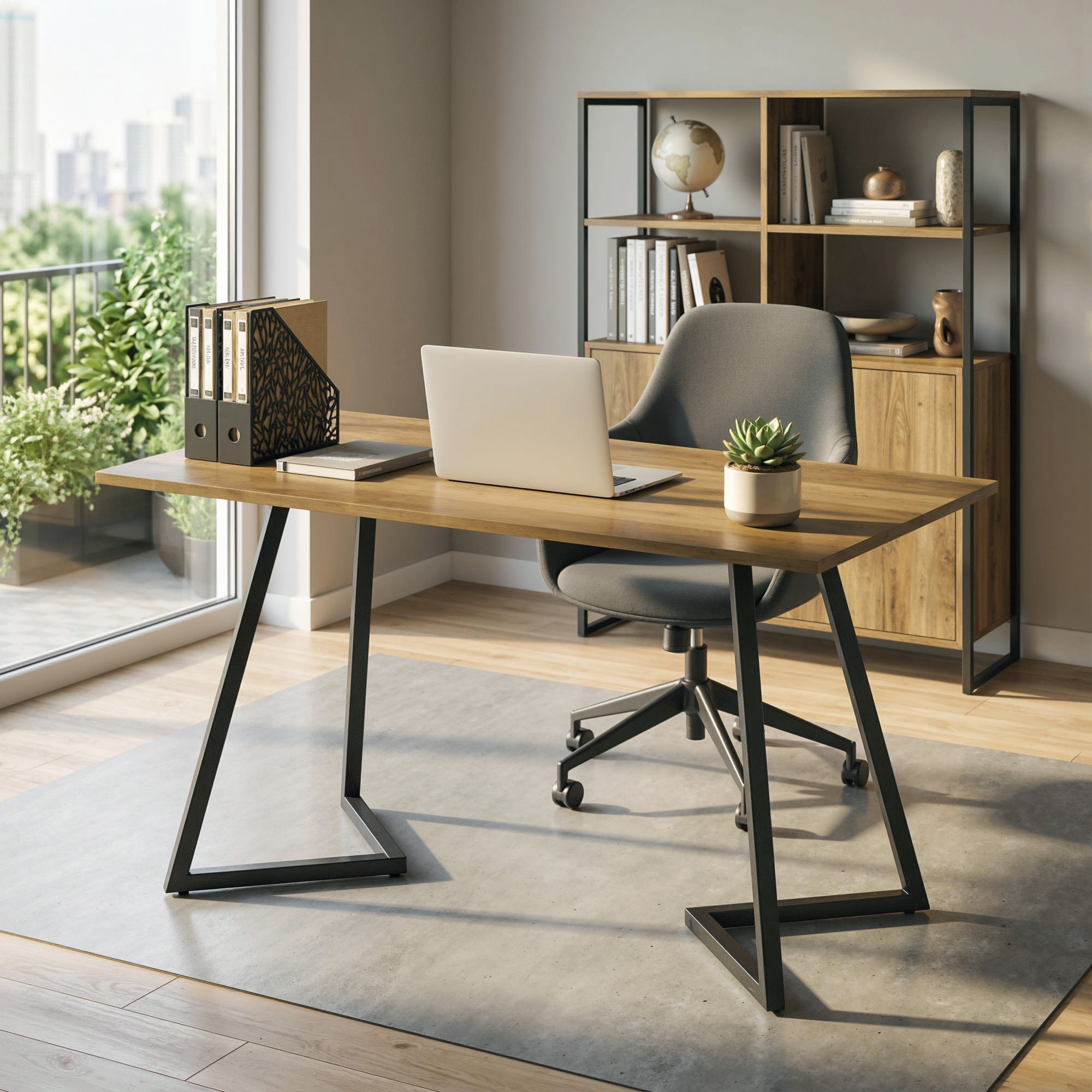 Patas de Mesa de Acero, Juego de 4 Patas para Muebles Industriales con Pies Ajustables y Tornillos para Mesa de Comedor, Banco, 43x3x72 cm, Negro