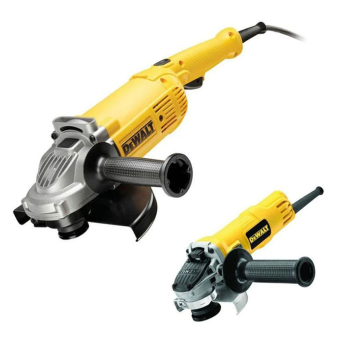 Duo de meuleuses DEWALT 2200W 230 mm & 900W 125 mm - 2 Carters De Protection - DWE492DUO2-QS