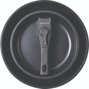 Batería de cocina 10 Pzs Negro / Mango extraíble, 3 Sartenes, 2 Cazos, Tapas y Utensilios/Aluminio fundido