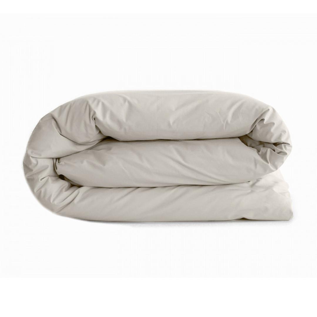 Housse de couette ''Manoir'' percale pur coton peigné longues fibres 80 fils/cm² Vent du sud - Naturel