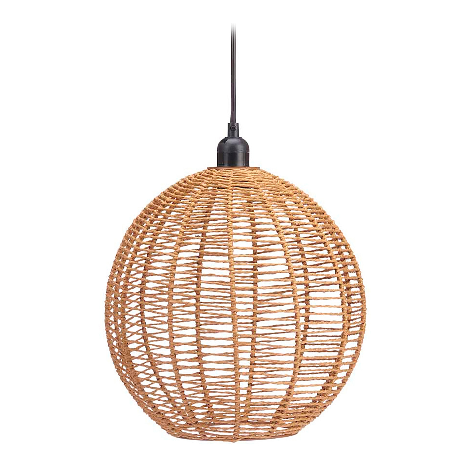 Lámpara de techo diseño esfera cuerda. Potencia máxima 40W.