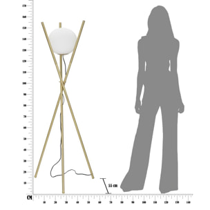 LAMPADA DA TERRA GLAMY X CM Ø 55x155