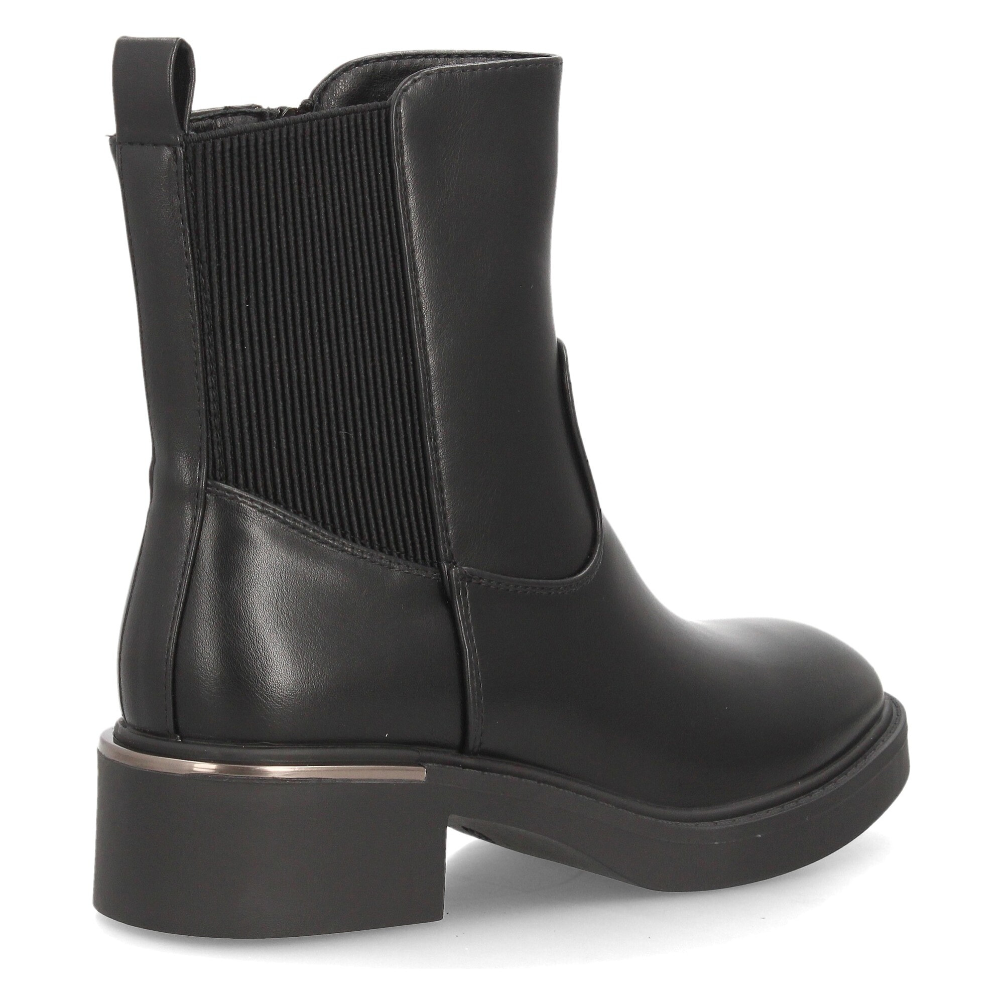 Botines Chelsea de mujer con tacón y detalle metálico