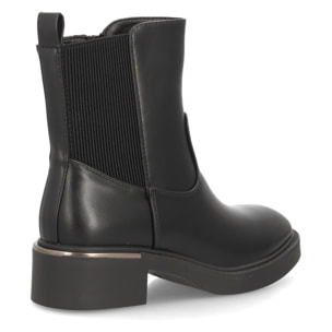 Botines Chelsea de mujer con tacón y detalle metálico