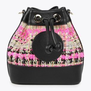 Mini borsa a secchiello tweed