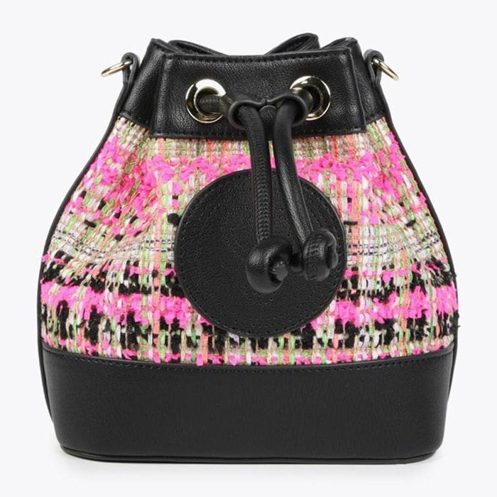 Mini borsa a secchiello tweed