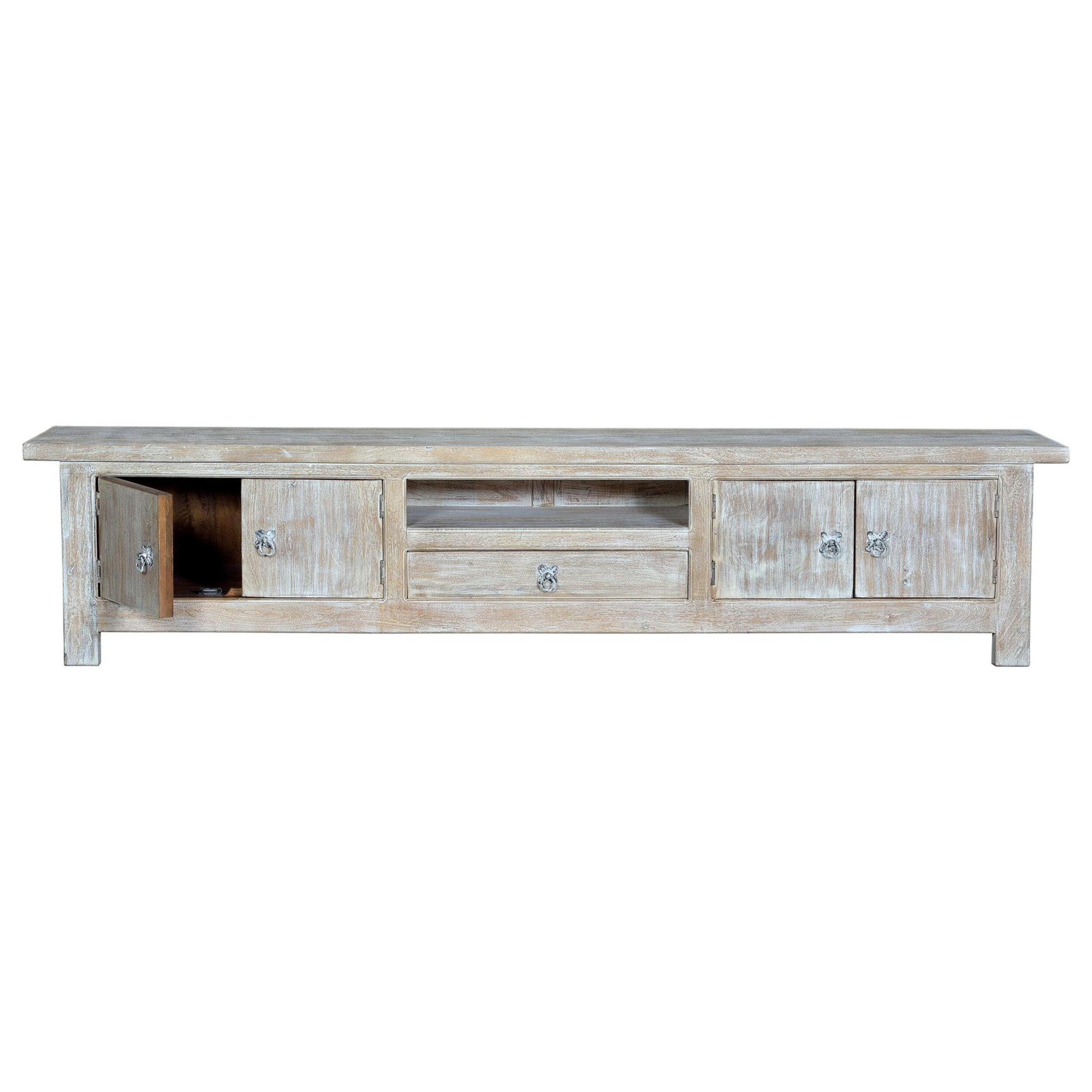 Mueble tv - madera de mango - 230x50x44cm