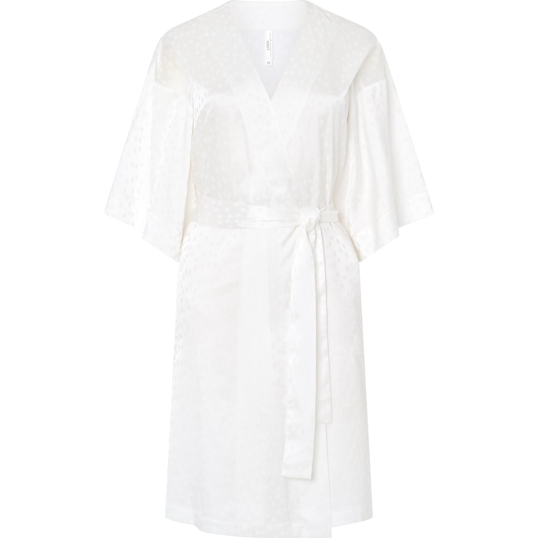 Bata corta mujer jacquard cuadritos elegante