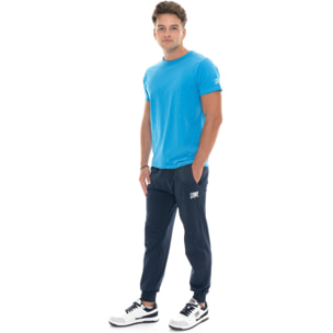 Maglietta uomo maniche corte in slub piccolo logo
