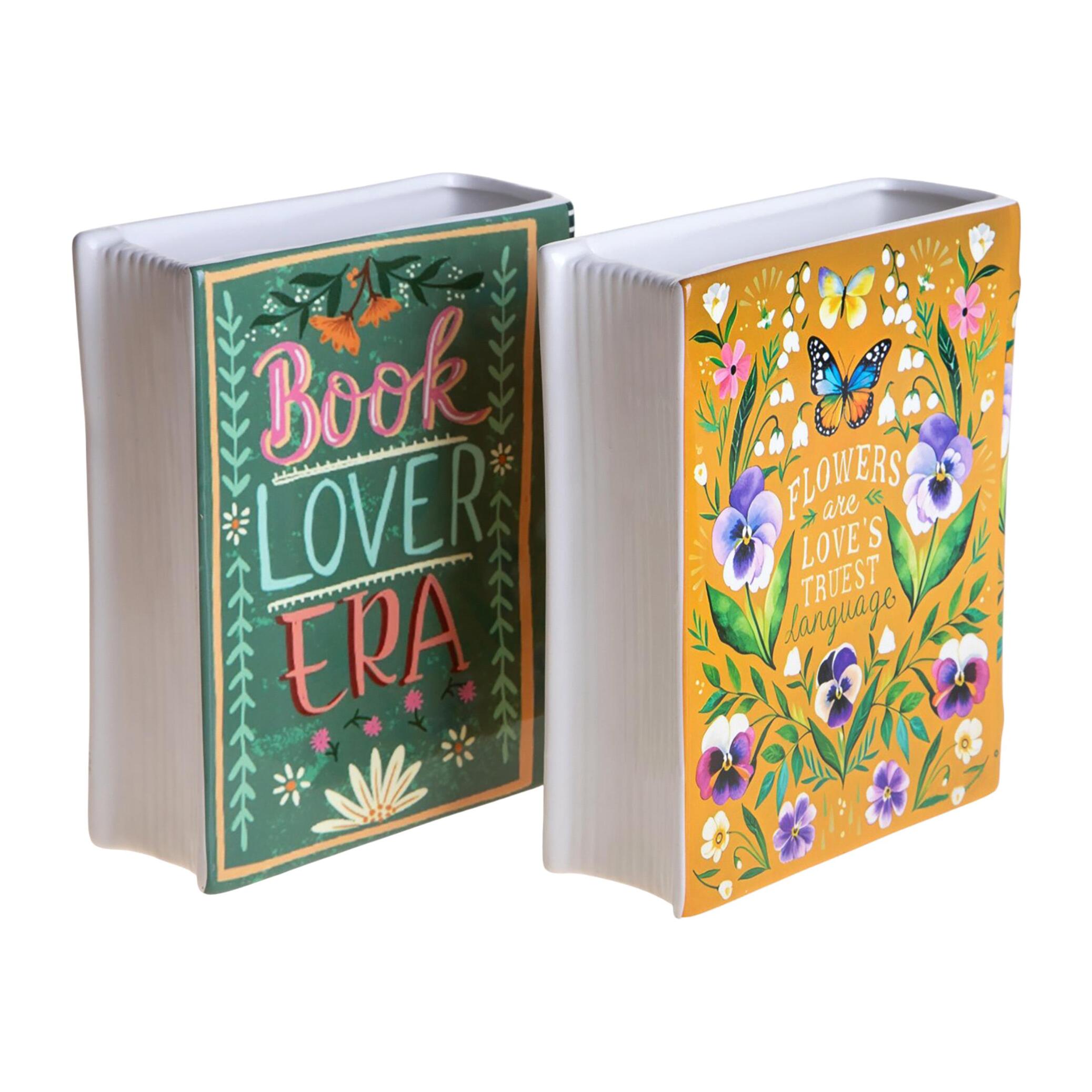 Set 2 vasi a libro - 16xH20x6cm - Pezzi 1 - Bianchi Dino SpA