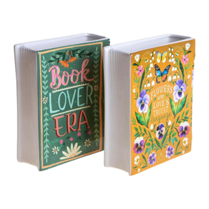 Set 2 vasi a libro - 16xH20x6cm - Pezzi 1 - Bianchi Dino SpA