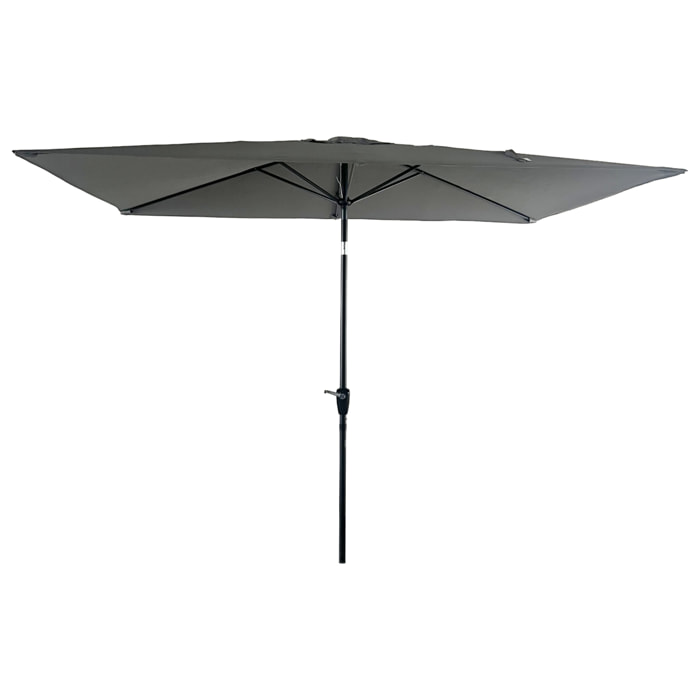 Parasol droit HAPUNA rectangulaire - Gris