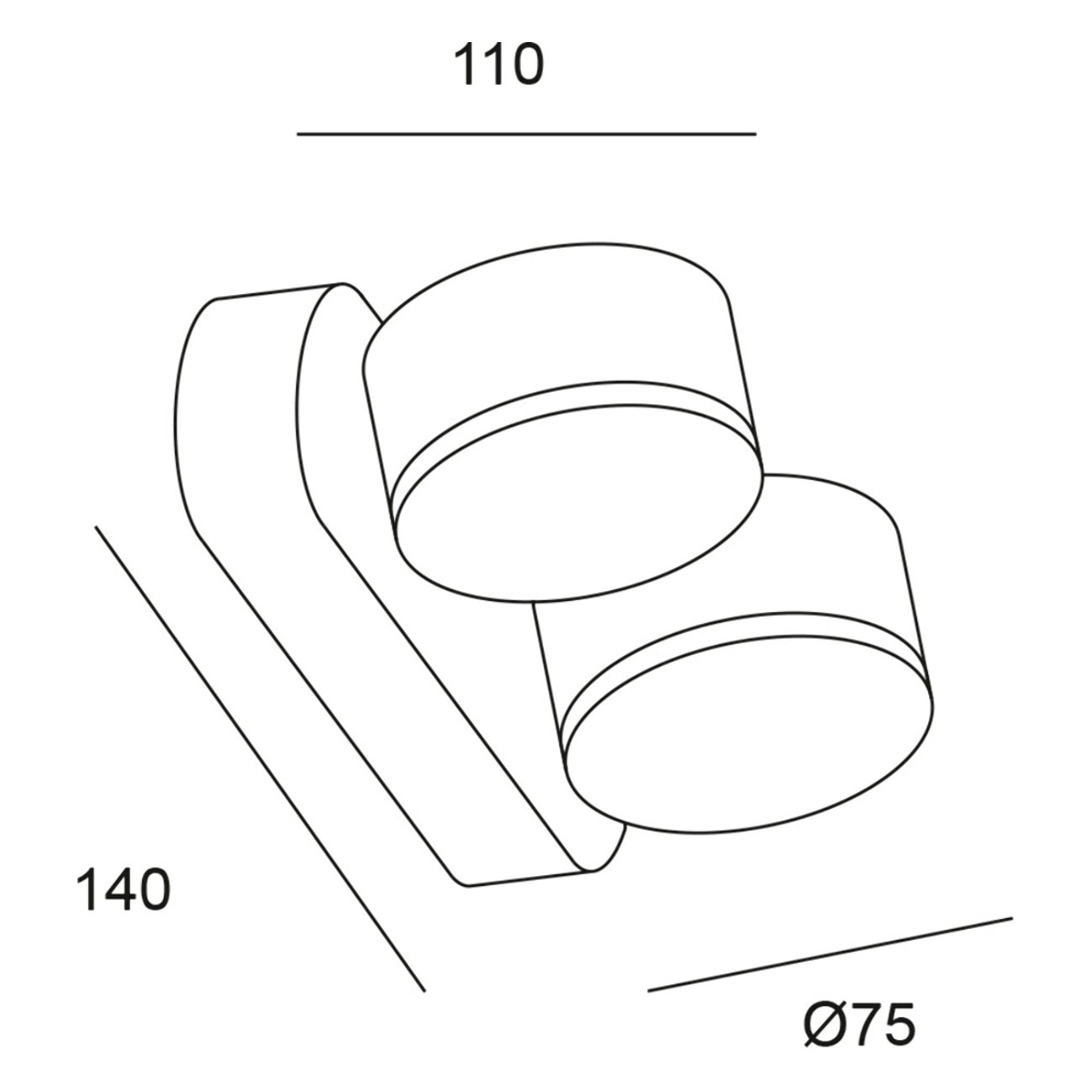 Forlight Aplique LED Pale 21W IP54 Blanco Neutro 4000K, Regulable ON-OFF, Acabado Gris Urbano
