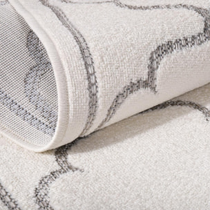 Tapis extérieur tissé kilim rond CULA