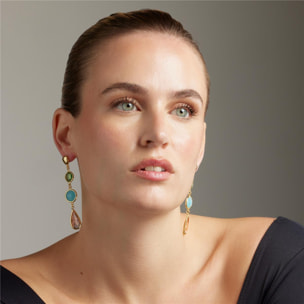 Pendientes Lux by Lux acabadoss en oro amarillo 18k