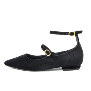 Ballerine Donna colore Nero-Altezza tacco:1,5cm